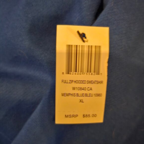 CAT Caterpillar Trademark Full Zip Hoodie Sweatshirt Memphis Blue Men’s XL NWT W - Picture 4 of 4